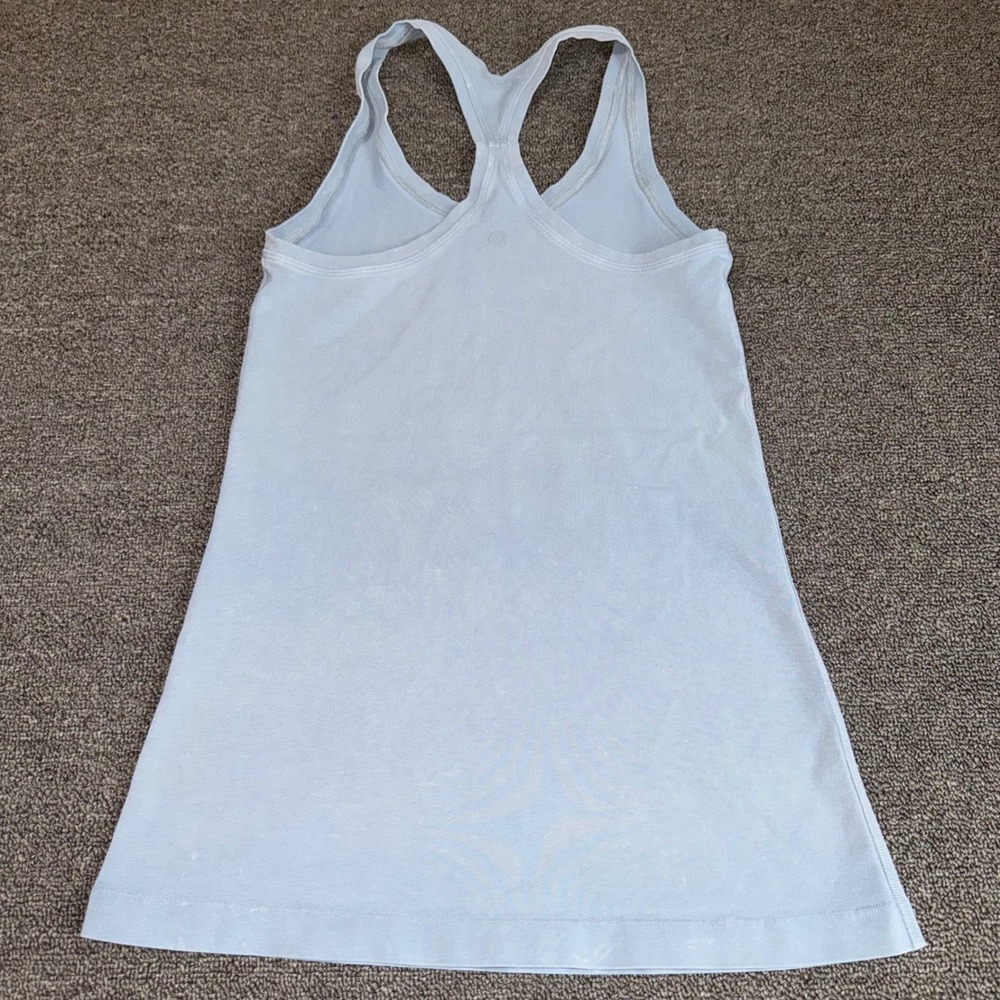 Lululemon Cool Racerback Tank Top Light Blue Athletic Yoga Women Size 4/6 Small